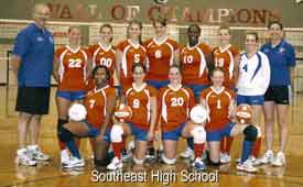 Southeast Lady Noles Volleyball Team 2008 team picture