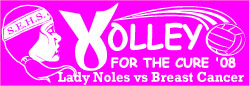 Lady Noles Volley For The Cure; A volleyball event to promote breast cancer awareness and raise funds for cancer research