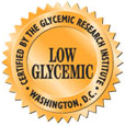 Low Glycemic Seal - NuGo bars are Low Glycemic nutrition bars
