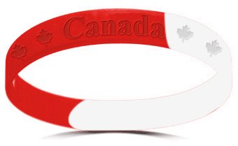 Canada wristbands 100% silicone bracelet - FREE shipping to Canada