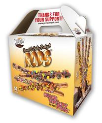 Pretzel Rods Variety Pack 52 count Sweet & Salty Fundraising carry case